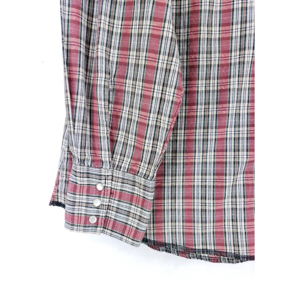 Wrangler Western Pearl Snap Shirt Men's Size Large Red - Picture 3 of 8